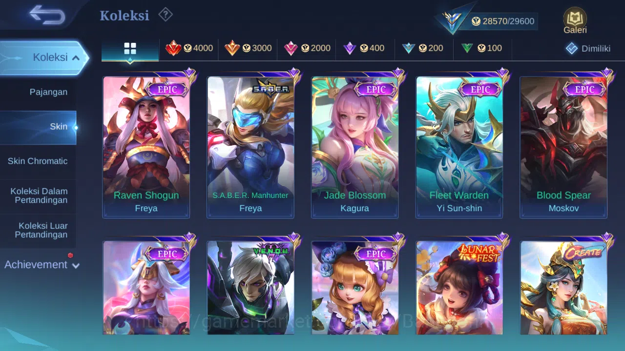 Mobile Legends: Bang Bang Accounts Hero 60 Skin 145 | CC Natalia | Lunar Change | Cre image 4