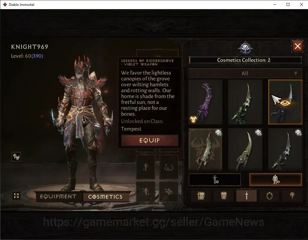 Diablo Immortal Accounts SA - Malah|CS ON|Lv60(390)|Tempest|CR 33k|Reso 330 image 11