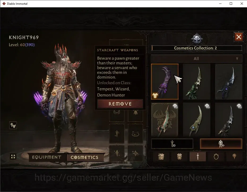 Diablo Immortal Accounts SA - Malah|CS ON|Lv60(390)|Tempest|CR 33k|Reso 330 image 9