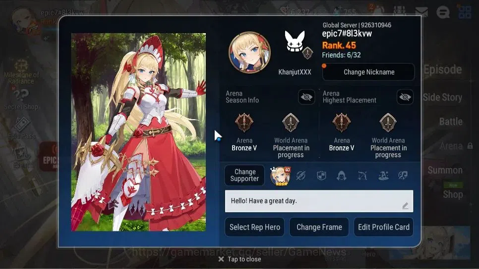 Epic Seven Accounts GLOBAL Unverif|New Era|3 ML(A Tywin,BM Haste,Zio)+ image 3