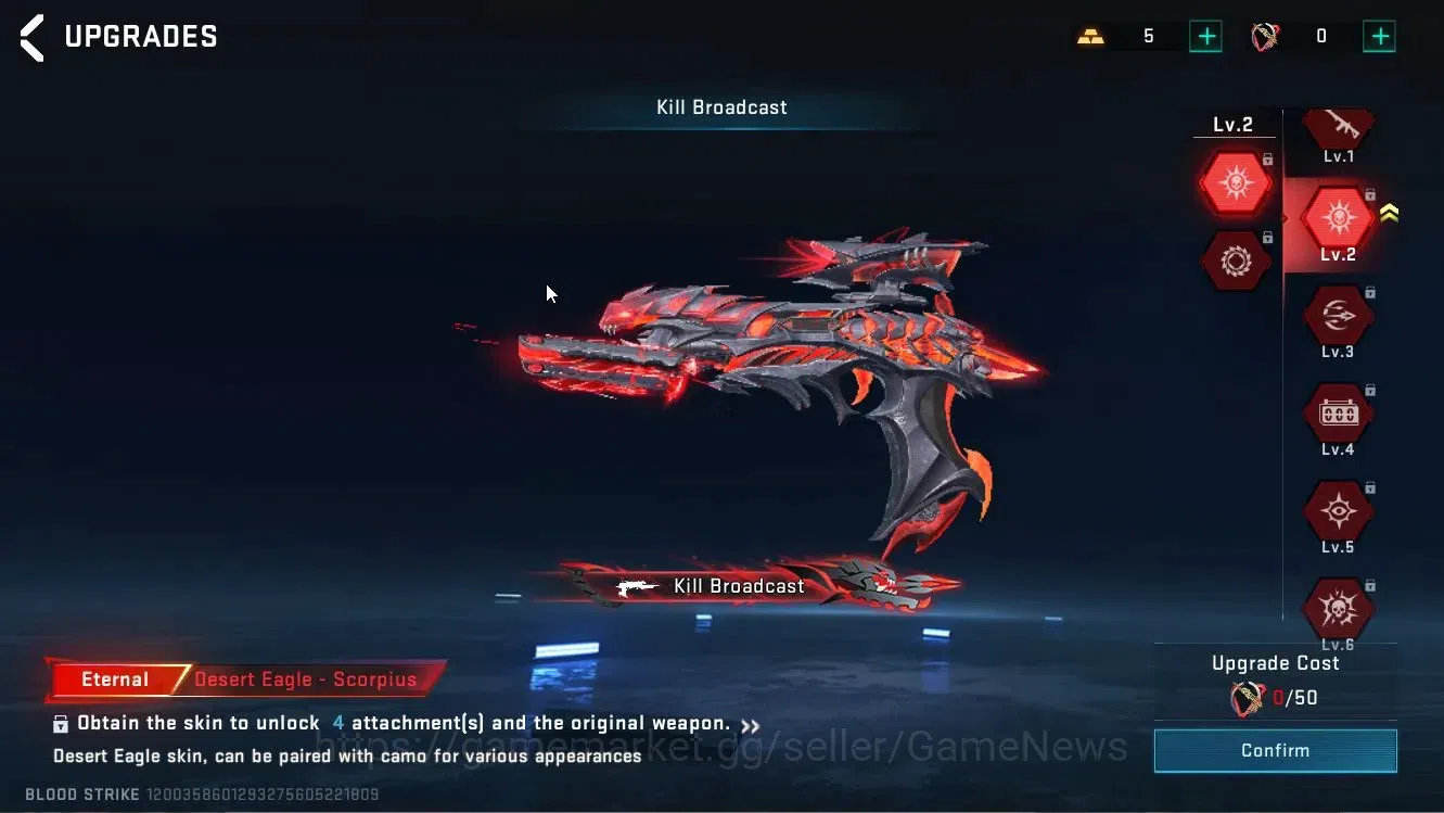 Blood Strike Accounts ASIA|ETERNAL[Desert Eagle-Scorpius]|Collab 7DS[Kar image 11
