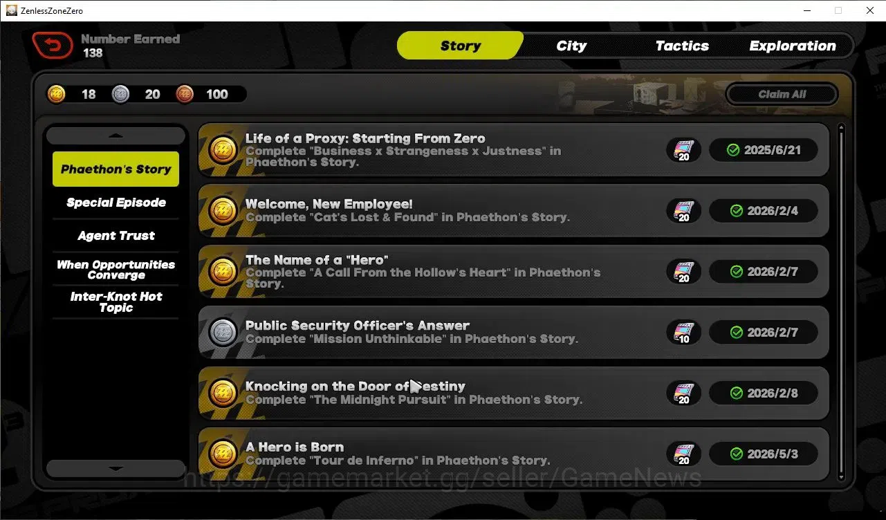 Zenless Zone Zero Accounts ASIA IK 46|S1 Ch4|5 Limited,3 Void Hunter[Ye Shung image 16