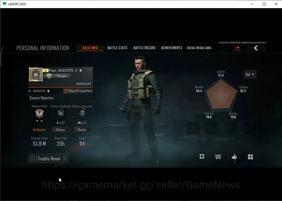 Arena Breakout Accounts Mid-Tier MOBILE|Lv30 |SV 51M|CV 48M|Squire VSS| AK-74N,GM AK-12,Abomi Vector 9,Speed SQB M110| 2 2