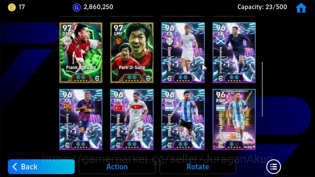 eFootball Accounts Mid-Tier Mobile|David Villa Blitz Curler,Rio Ferdinand Fortress,Wesley Sneijder PhenomPass ,JavierZanetti 6