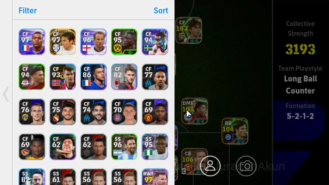 eFootball Accounts Mid-Tier Mobile|David Villa Blitz Curler,Rio Ferdinand Fortress,Wesley Sneijder PhenomPass ,JavierZanetti 7