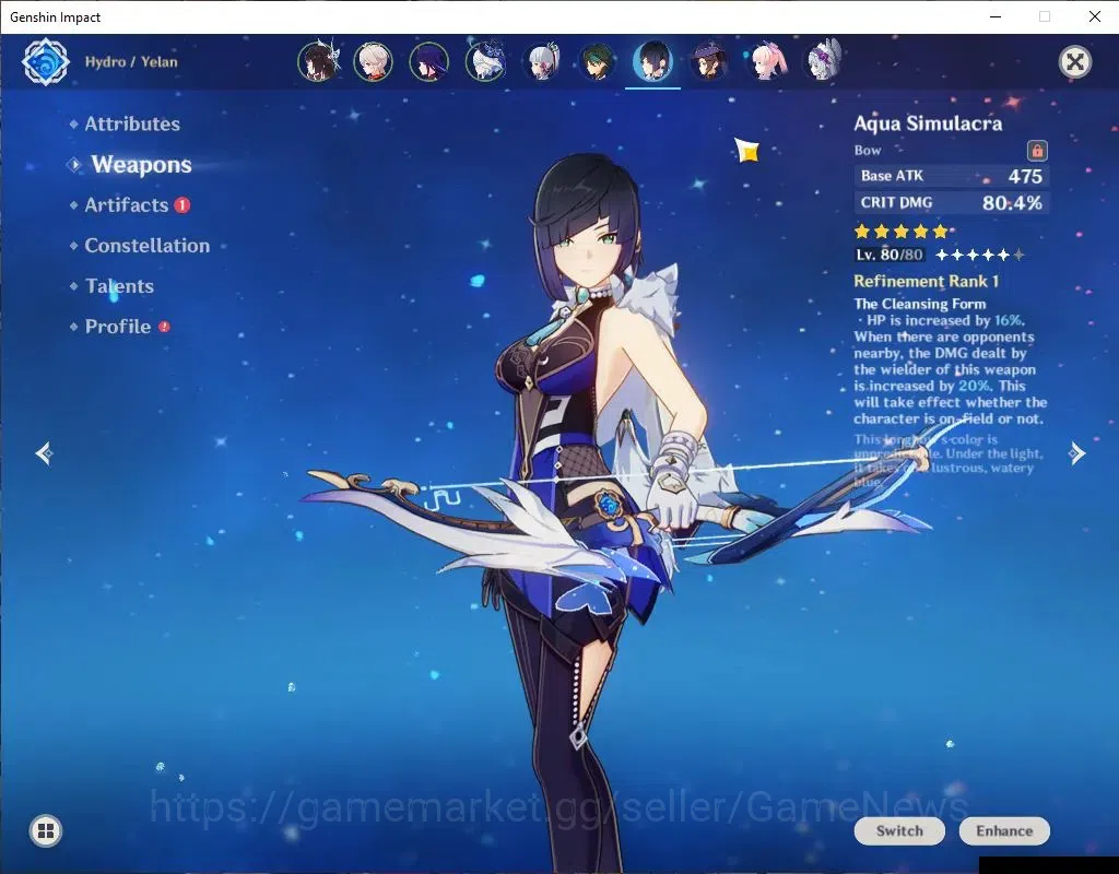 Genshin Impact Accounts ASIA|AR 56|9 Limited+6(*5Weapon)|[Xiao,Yelan]+Sign image 4