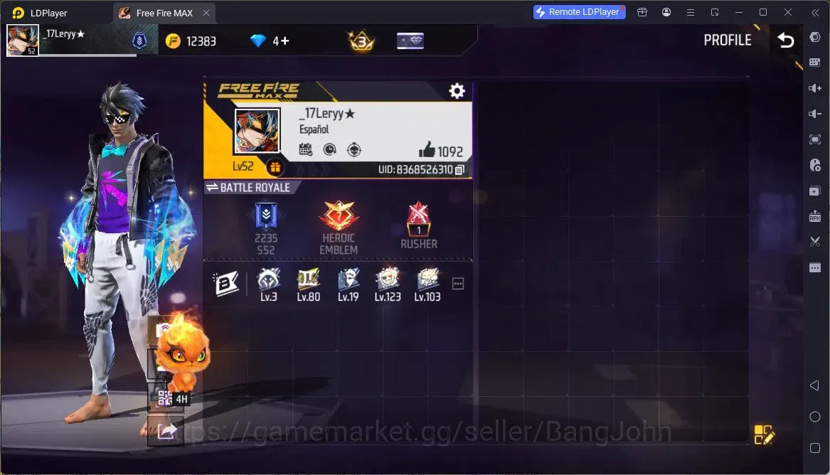Free Fire Accounts Indonesia | M1887-Sterling Conqueror Lv6 & Mamba Gnaw | Tinju-Drachen Lv5 | Any Naruto Bundle | Check SS 1
