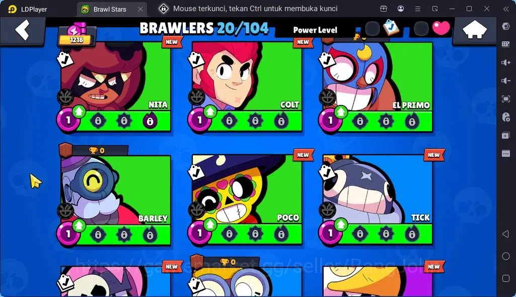 Brawl Stars Accounts Global |Trophy 1218| Brawler 1 Max with Supercharge |Skins 1 Mythic,4 Epic|Bling 10258|Protect 16
