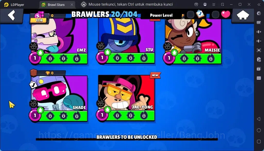 Brawl Stars Accounts Global |Trophy 1218| Brawler 1 Max with Supercharge |Skins 1 Mythic,4 Epic|Bling 10258|Protect 18