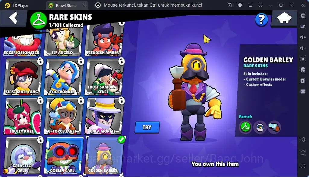 Brawl Stars Accounts Global |Trophy 1218| Brawler 1 Max with Supercharge |Skins 1 Mythic,4 Epic|Bling 10258|Protect 4