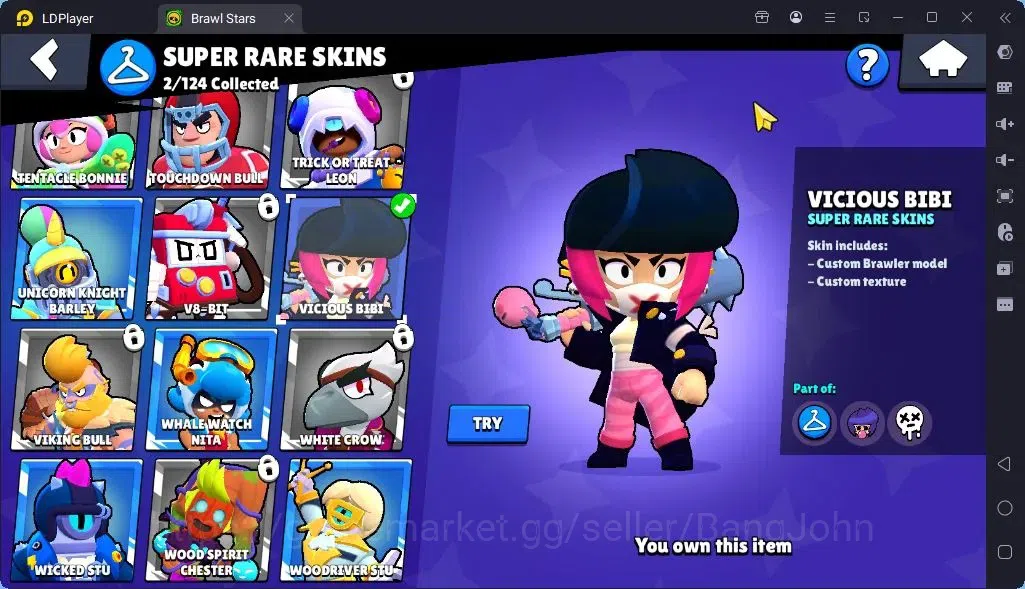 Brawl Stars Accounts Global |Trophy 1218| Brawler 1 Max with Supercharge |Skins 1 Mythic,4 Epic|Bling 10258|Protect 5