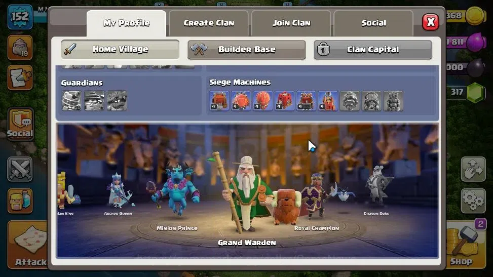 Clash of Clans Accounts LV 152|TH 14-BH 8|HH 8|Limited Skin|BK 75,AQ 75,GW image 5