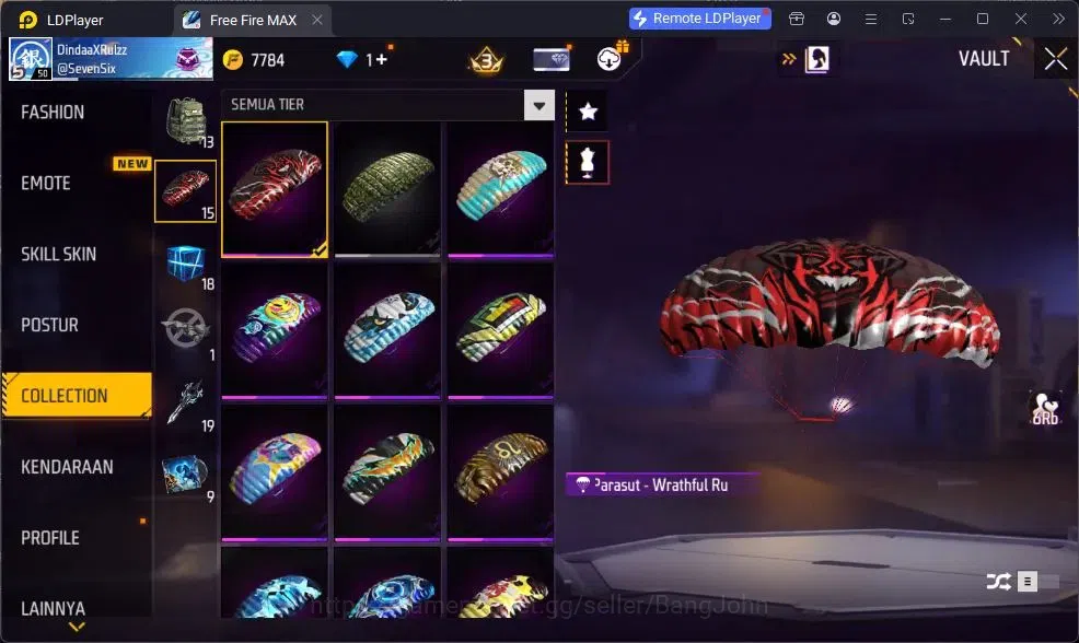 Free Fire Accounts Indonesia | Vault 190 | EVO GROZA-BANG! | Bundle B image 13