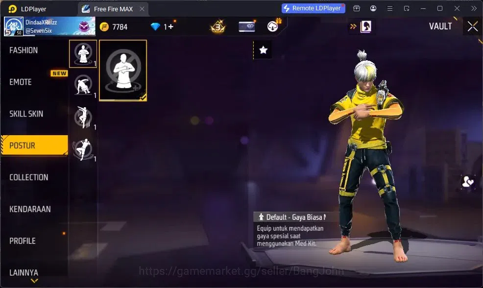 Free Fire Accounts Indonesia | Vault 190 | EVO GROZA-BANG! | Bundle B image 15
