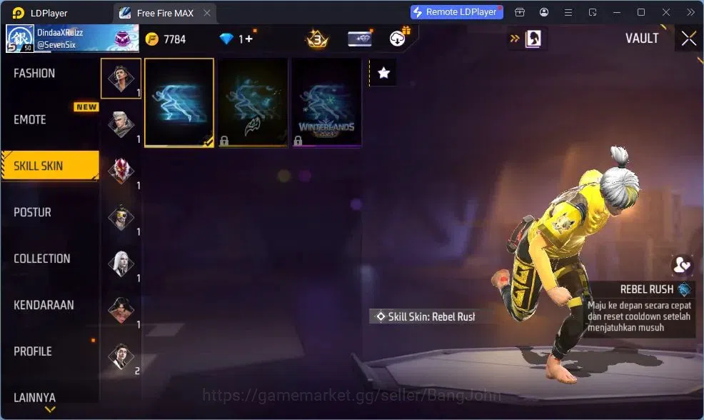 Free Fire Accounts Indonesia | Vault 190 | EVO GROZA-BANG! | Bundle B image 16