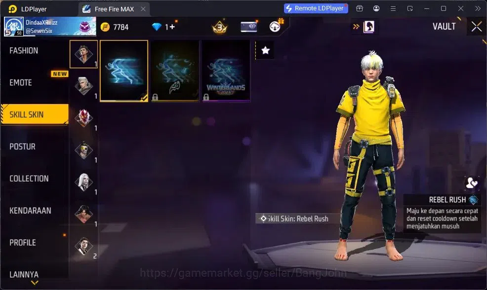 Free Fire Accounts Indonesia | Vault 190 | EVO GROZA-BANG! | Bundle B image 17
