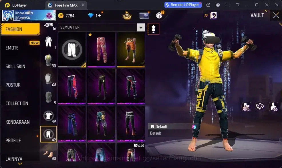 Free Fire Accounts Indonesia | Vault 190 | EVO GROZA-BANG! | Bundle B image 20
