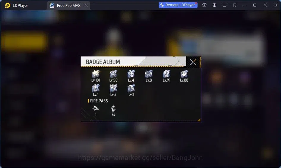 Free Fire Accounts Indonesia | Vault 190 | EVO GROZA-BANG! | Bundle B image 3