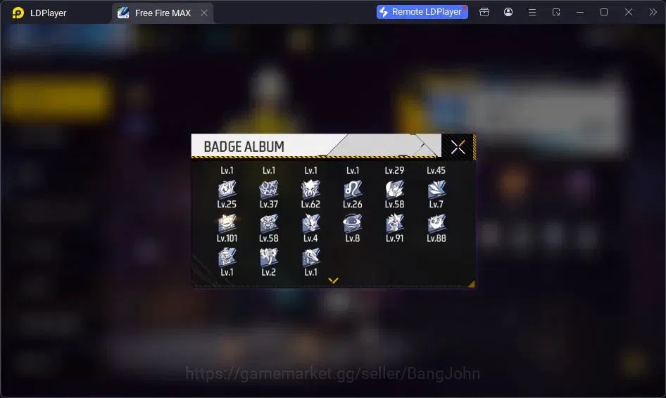 Free Fire Accounts Indonesia | Vault 190 | EVO GROZA-BANG! | Bundle B image 4