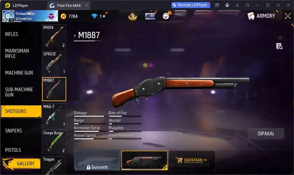 Free Fire Accounts Indonesia | Vault 190 | EVO GROZA-BANG! | Bundle B image 8