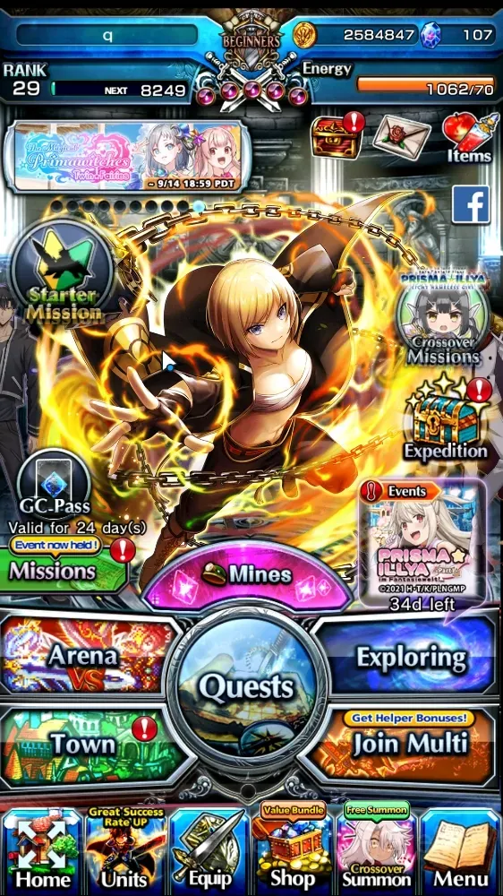 Grand Summoners Accounts End-Game Global|Rank 29|6 Ascend 2 TW|(S Miyu & Sung Jinwoo)+TW Miyu,S Chloe,Choi Jong-In,Flashing 1