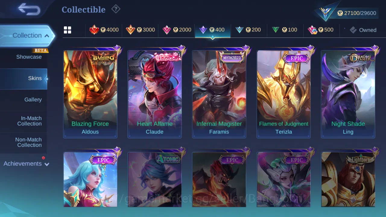 Mobile Legends: Bang Bang Accounts Hero 94 | skin 128 | cc natalia | blazing franco | image 10