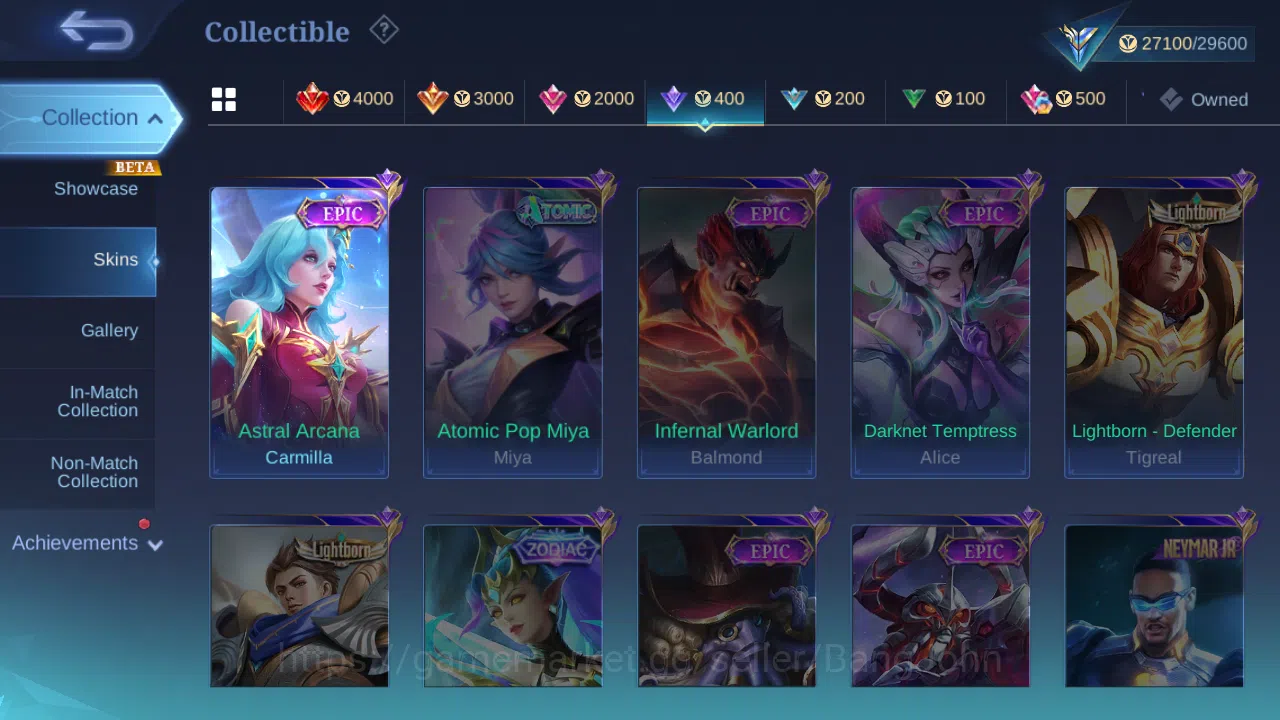 Mobile Legends: Bang Bang Accounts Hero 94 | skin 128 | cc natalia | blazing franco | image 11