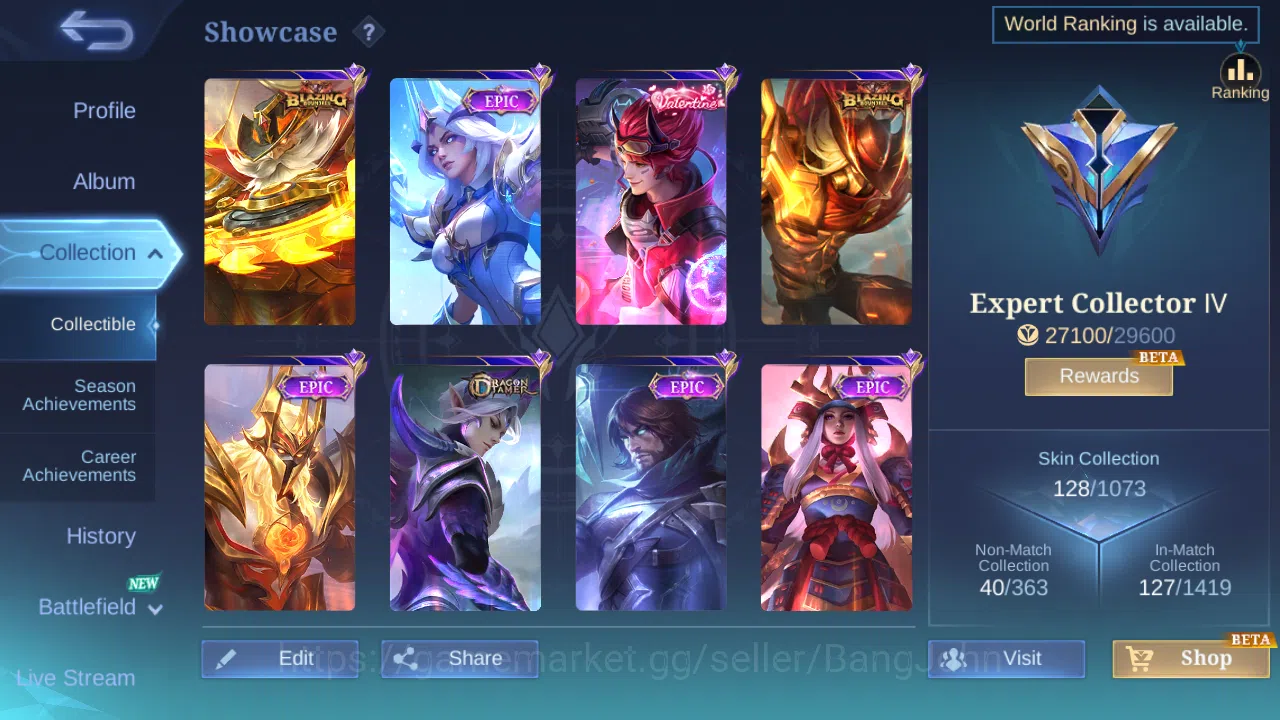 Mobile Legends: Bang Bang Accounts Hero 94 | skin 128 | cc natalia | blazing franco | image 2