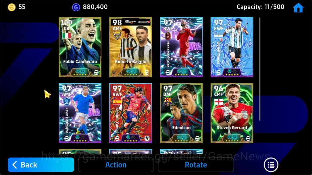 eFootball Accounts Android|Epic Fabio Cannavaro,Roberto Baggio,Edmils image 5