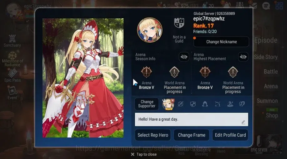 Epic Seven Accounts Global UnVerif|2 ML(LOTScales, RViolet)+Roana, Ten image 2