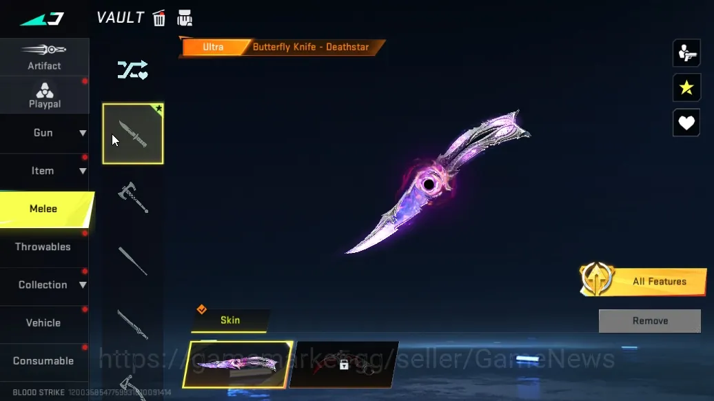 Blood Strike Accounts Starter Asia| Meele Ultra Butterfly Knife Deathstar|NOVA Rebel Vogue|Log Netease|Take Mail|Check 1