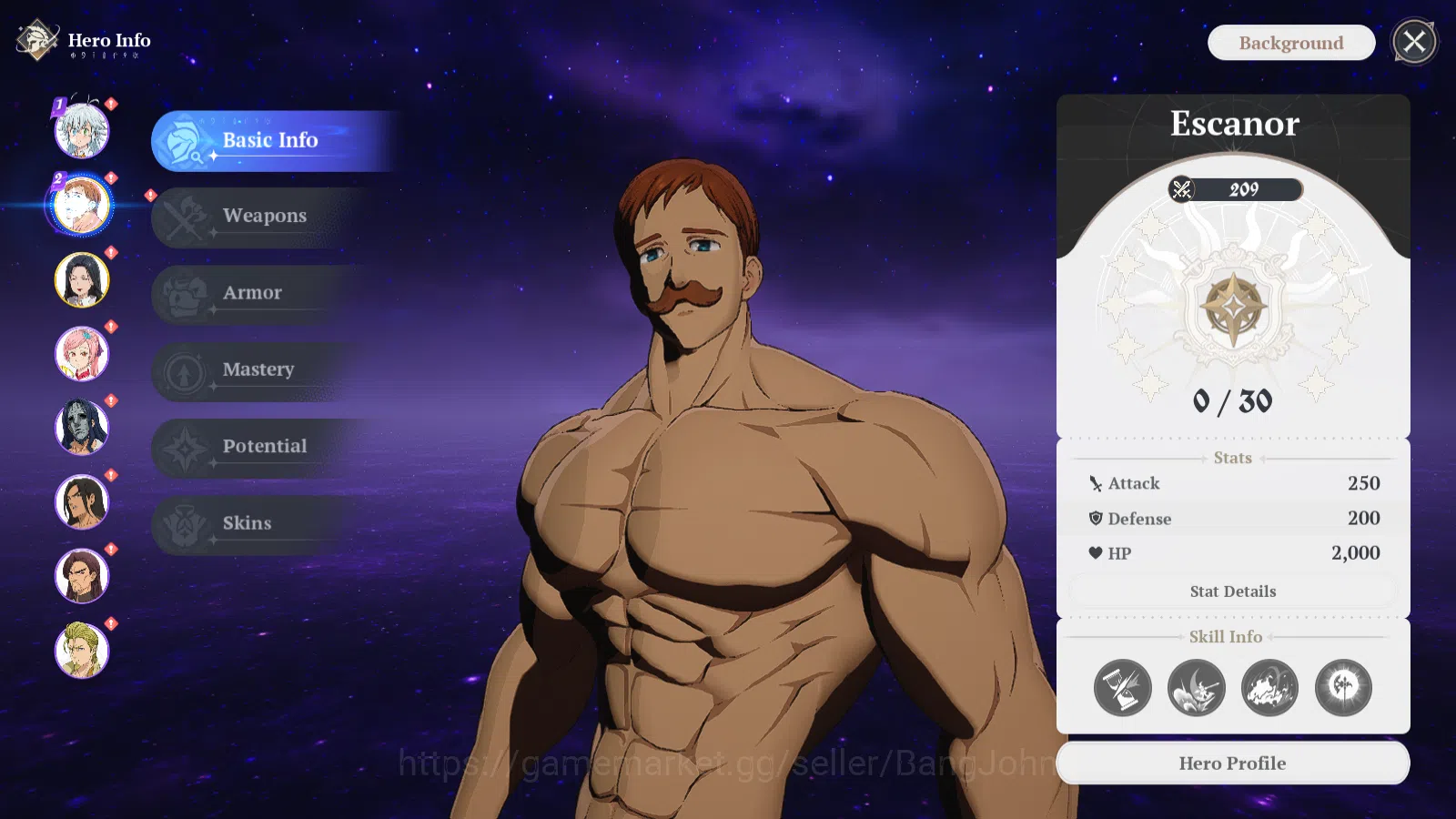 The Seven Deadly Sins: Origin Accounts EUROPE|Fresh StarterLvl2|2SSR|Escanor,Guila&6SR|Ac image 3