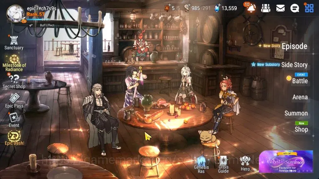Epic Seven Accounts High-End GLOBAL UnVerif|New Era|12 ML(Harsetti,Salome,Belian,AB Vildred,etc)+Aube,Estelle,A 1