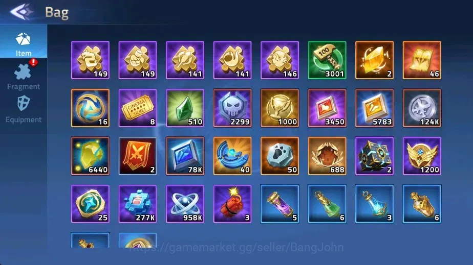Mobile Legends: Adventure Accounts Global |LV 89|10041k Power |VIP 7|Camp 47-36 |Hero image 20