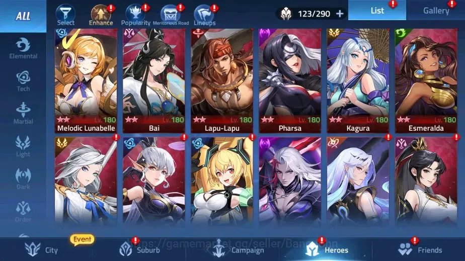 Mobile Legends: Adventure Accounts Global |LV 89|10041k Power |VIP 7|Camp 47-36 |Hero image 4