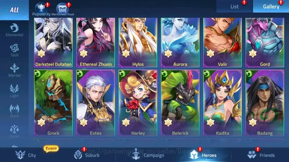 Mobile Legends: Adventure Accounts Global |LV 89|10041k Power |VIP 7|Camp 47-36 |Hero image 9