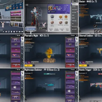 PUBG Mobile Accounts #171 | LV 77 - 203 SET | M416 GLACIER MAX | SET GILT NYXEN SINISRA  | 28 LAB 7 KILL MESS | CONQUEROR