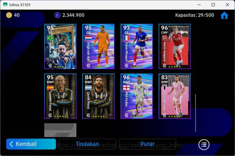 eFootball Accounts ANDROID|PW 3107|Totti + Rijkaard + Puyol epic,Marc image 2