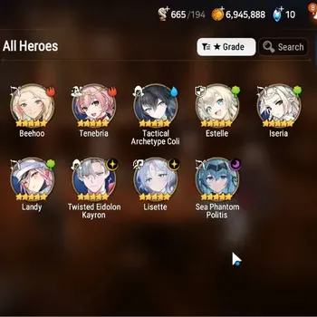 Epic Seven Accounts Starter Global|Unverif|Fresh Starter 3ML(Lisette, SP Politis,TE. Kayron)|PoH+Bless ON|MoR 11|Theater