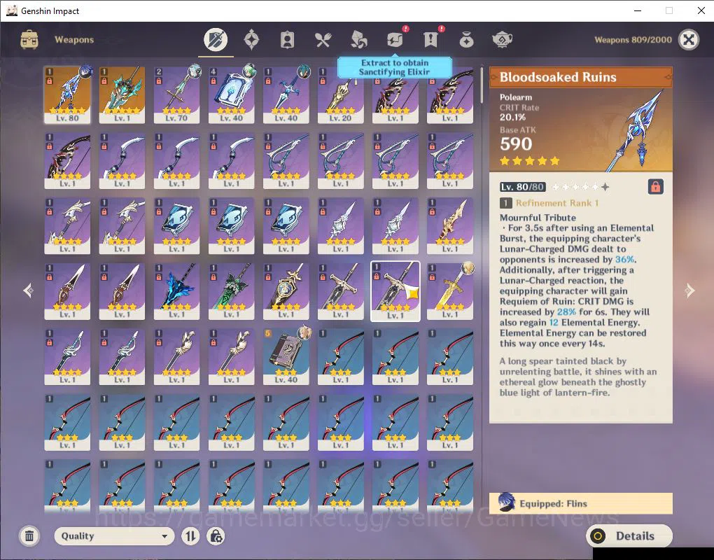 Genshin Impact Accounts ASIA|AR 55|2 Limited +2(*5Weapon)|FlinsC2+Sign,Ine image 5