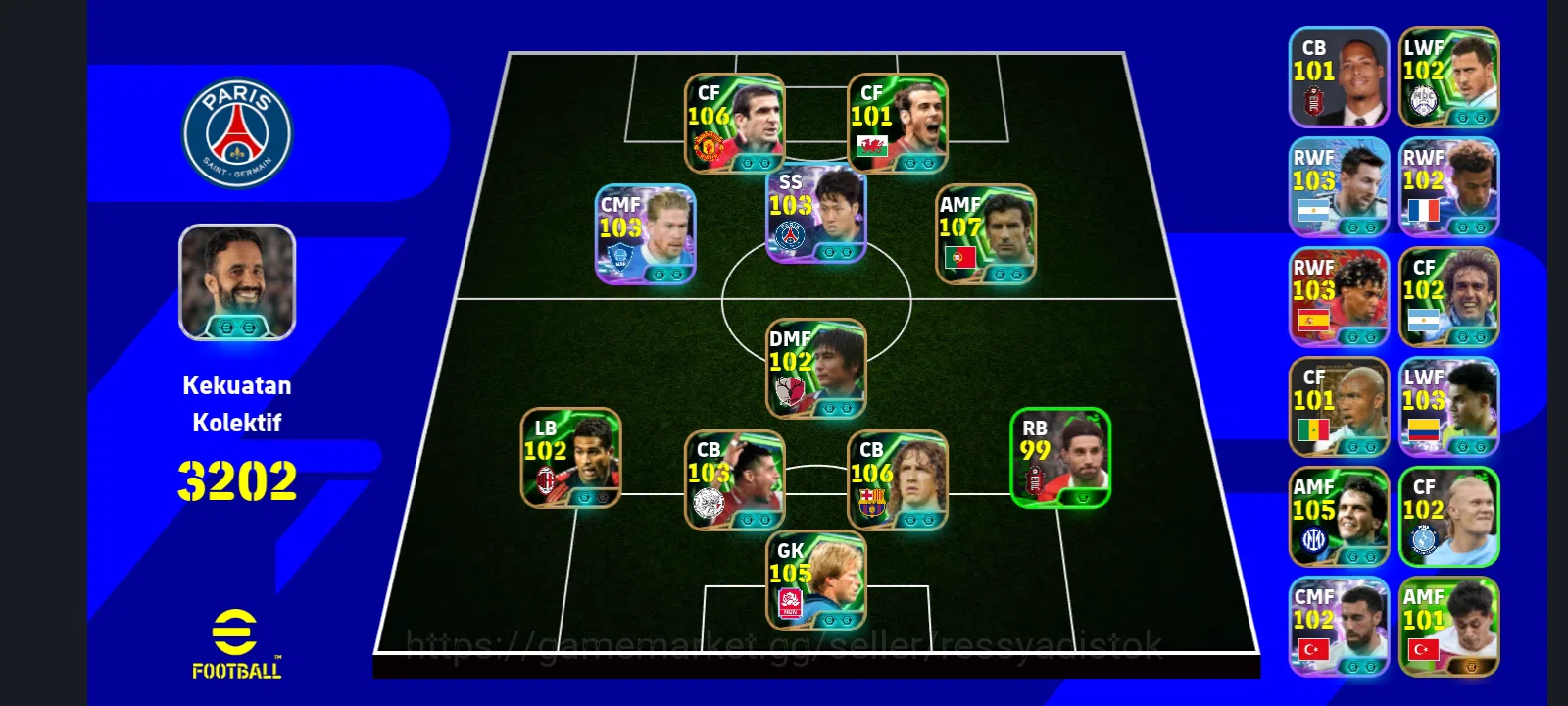 eFootball Accounts Legends & Iconic Players EFOOTBALL 2027 | EPIC ERIC CANTONA,LUIS FIGO,NAKATA KOJI,C PUYOL,K DE BRYUNE,G 1