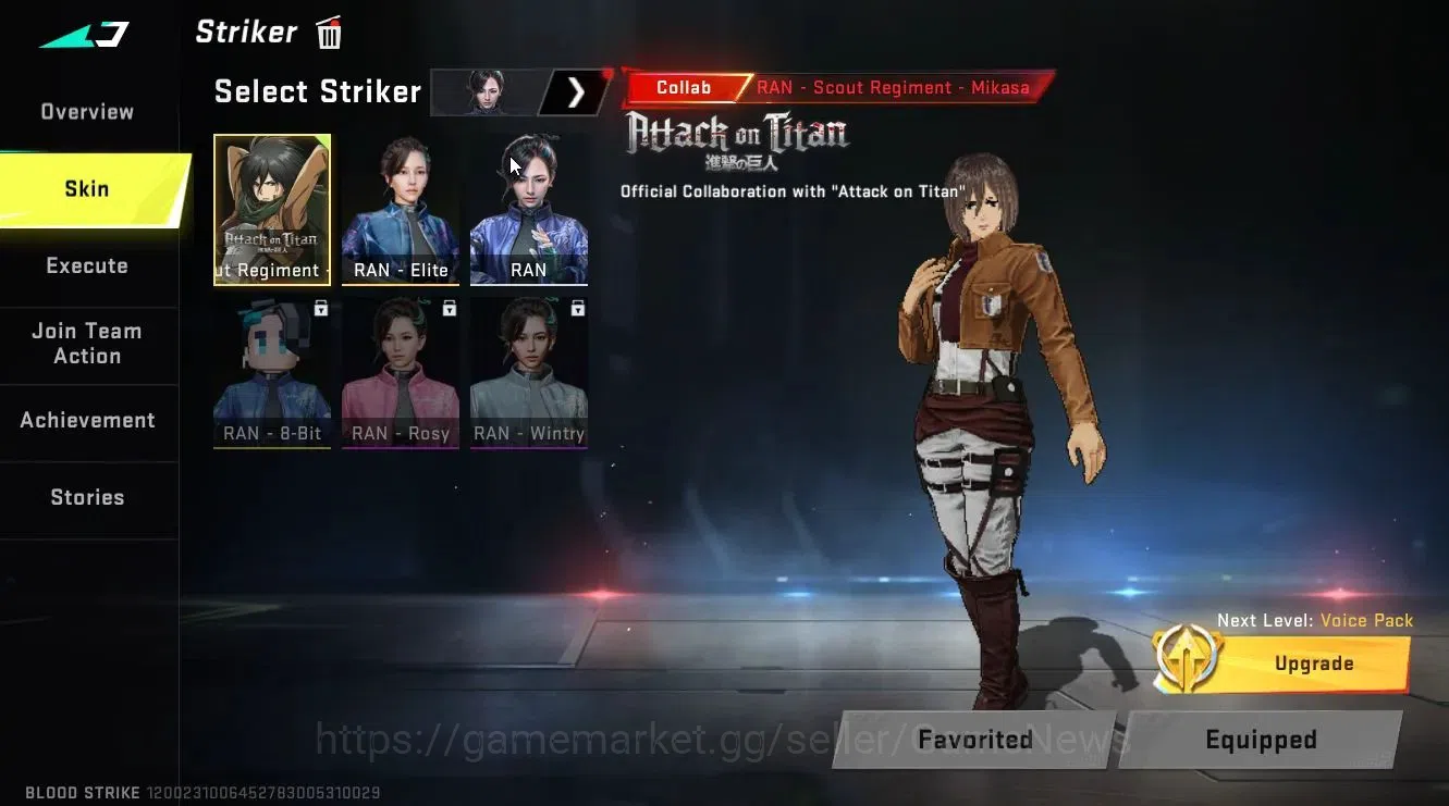 Blood Strike Accounts ASIA|Collab EVA[KATYA-EVA02]+AOT[Mikasa,KAG6,M700] image 4