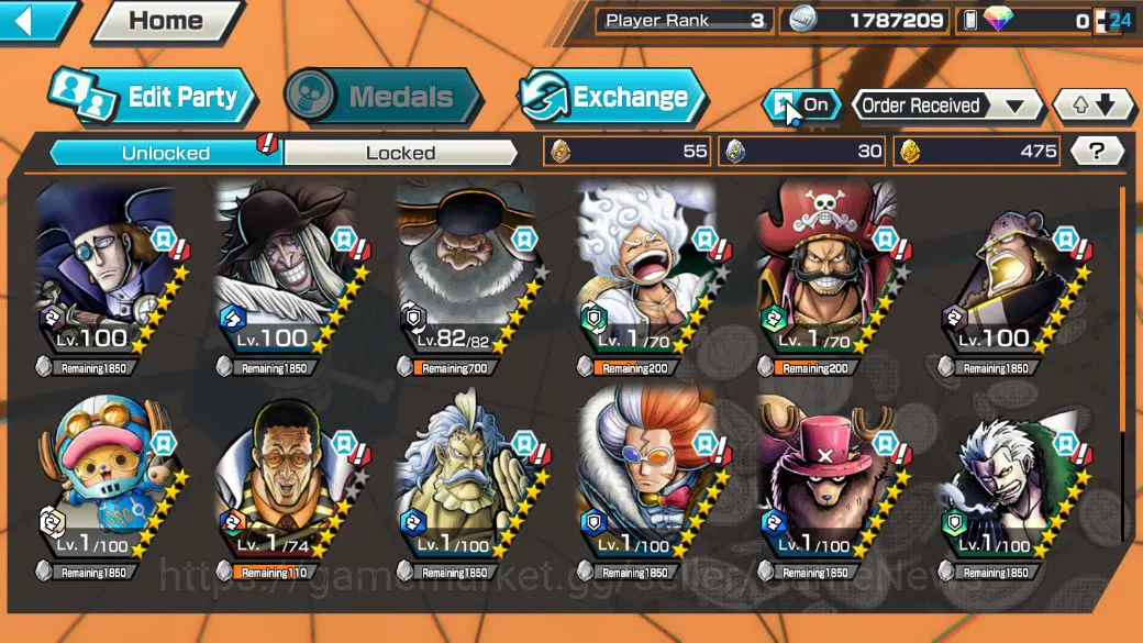 One Piece Bounty Rush Accounts Global|4 EX|AMS[Borsalino],Gear5 Monkey D.Luffy,5  image 3