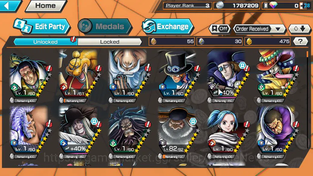 One Piece Bounty Rush Accounts Global|4 EX|AMS[Borsalino],Gear5 Monkey D.Luffy,5  image 4
