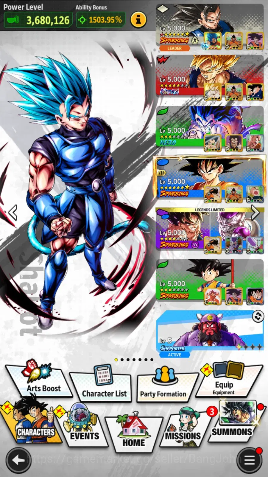 Dragon Ball Legends Accounts Android|Lv 148|143M Total Power|1 LR|5 UL|LR Broly image 15
