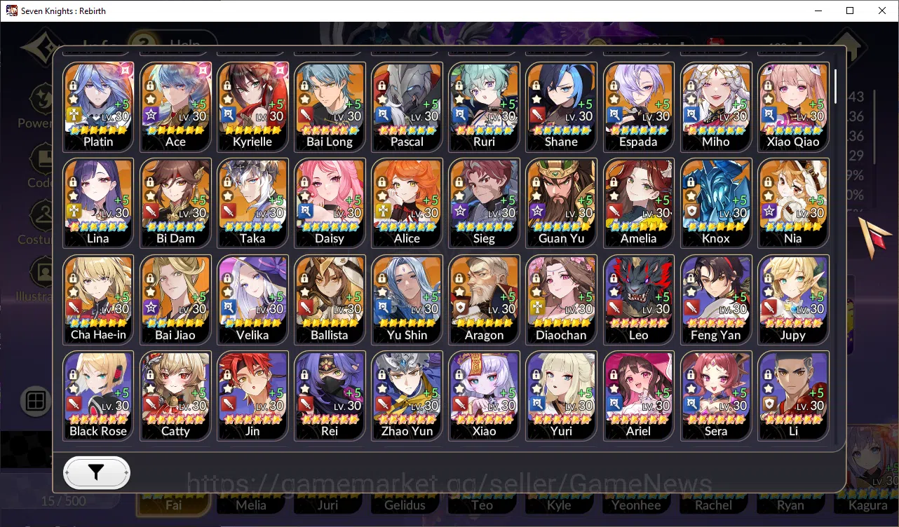 Seven Knights Re:Birth Accounts Global Sea|4 Ex-7k [FaiTC2,Gelidus,Melia,Juri]& 28 image 2
