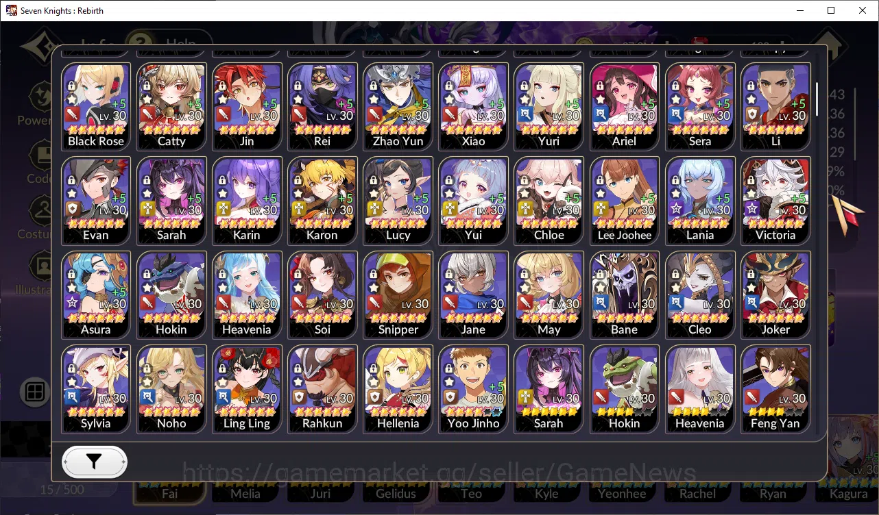 Seven Knights Re:Birth Accounts Global Sea|4 Ex-7k [FaiTC2,Gelidus,Melia,Juri]& 28 image 3