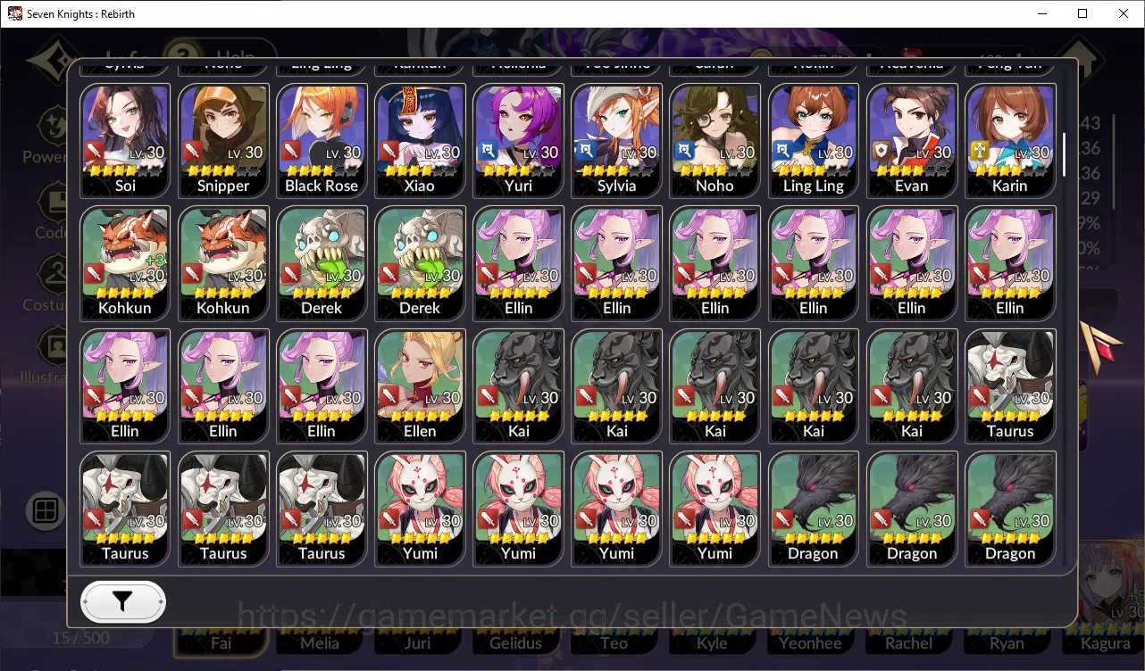 Seven Knights Re:Birth Accounts Global Sea|4 Ex-7k [FaiTC2,Gelidus,Melia,Juri]& 28 image 4
