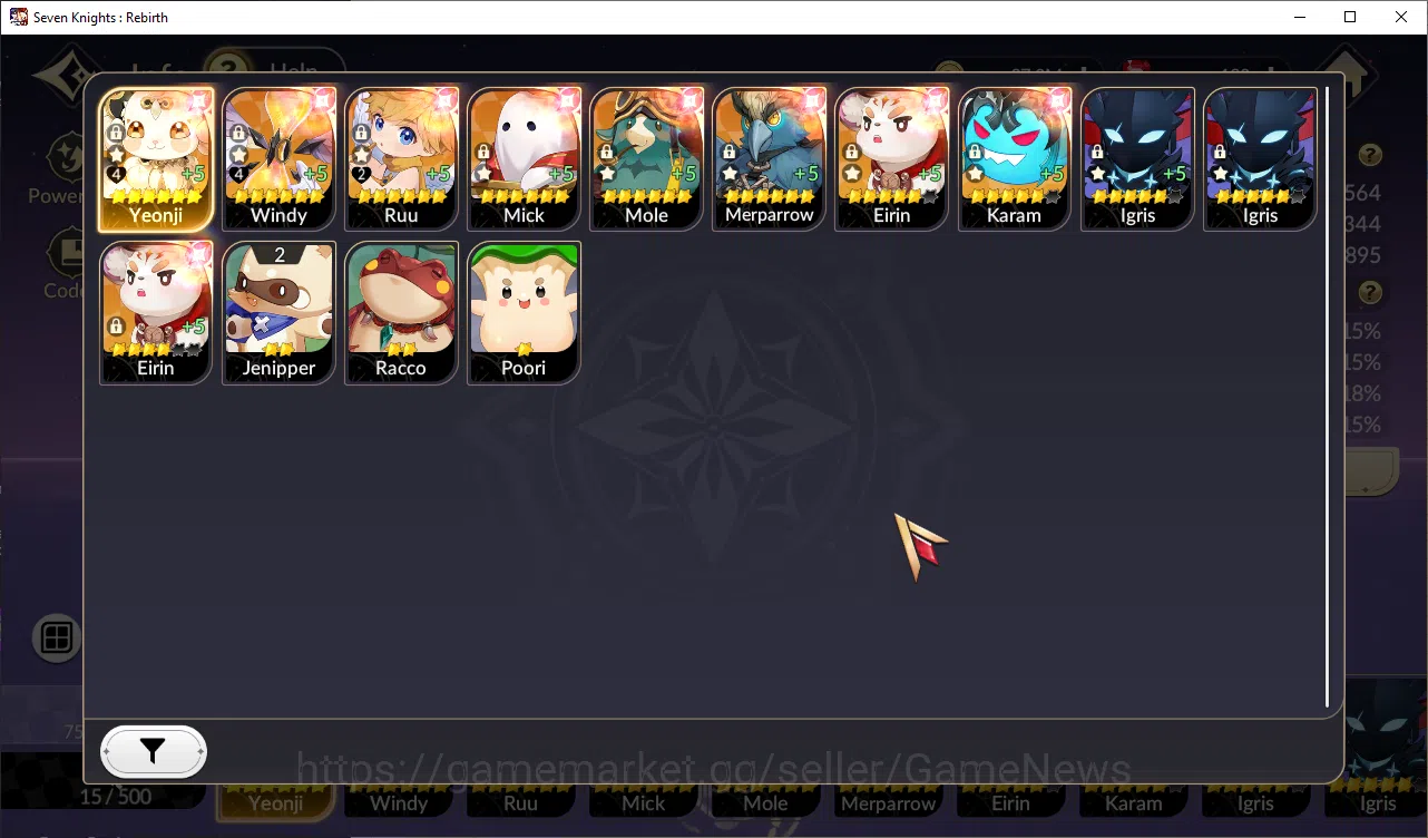 Seven Knights Re:Birth Accounts Global Sea|4 Ex-7k [FaiTC2,Gelidus,Melia,Juri]& 28 image 5