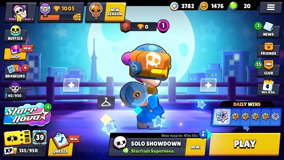 Brawl Stars Accounts Unknown|1005 Trophy|17 Brawlers 3 Max Lv|1 Epic Skin, 2 Rare Skin, 1 Ranked Skin|CN ON|TakeMail(BRS1139) 3